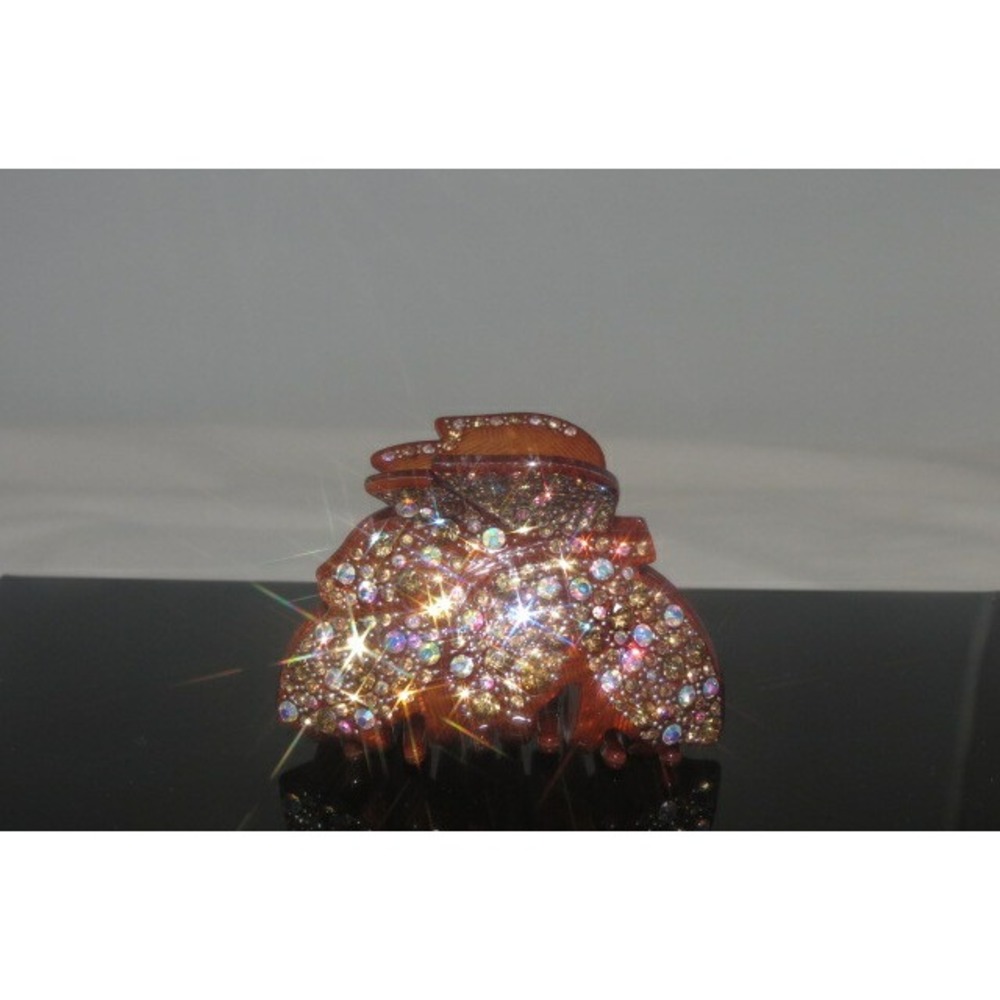 New Gorgeous embroidered Hair Clip Claw w Shinny Crystals‎ Hair Accessories